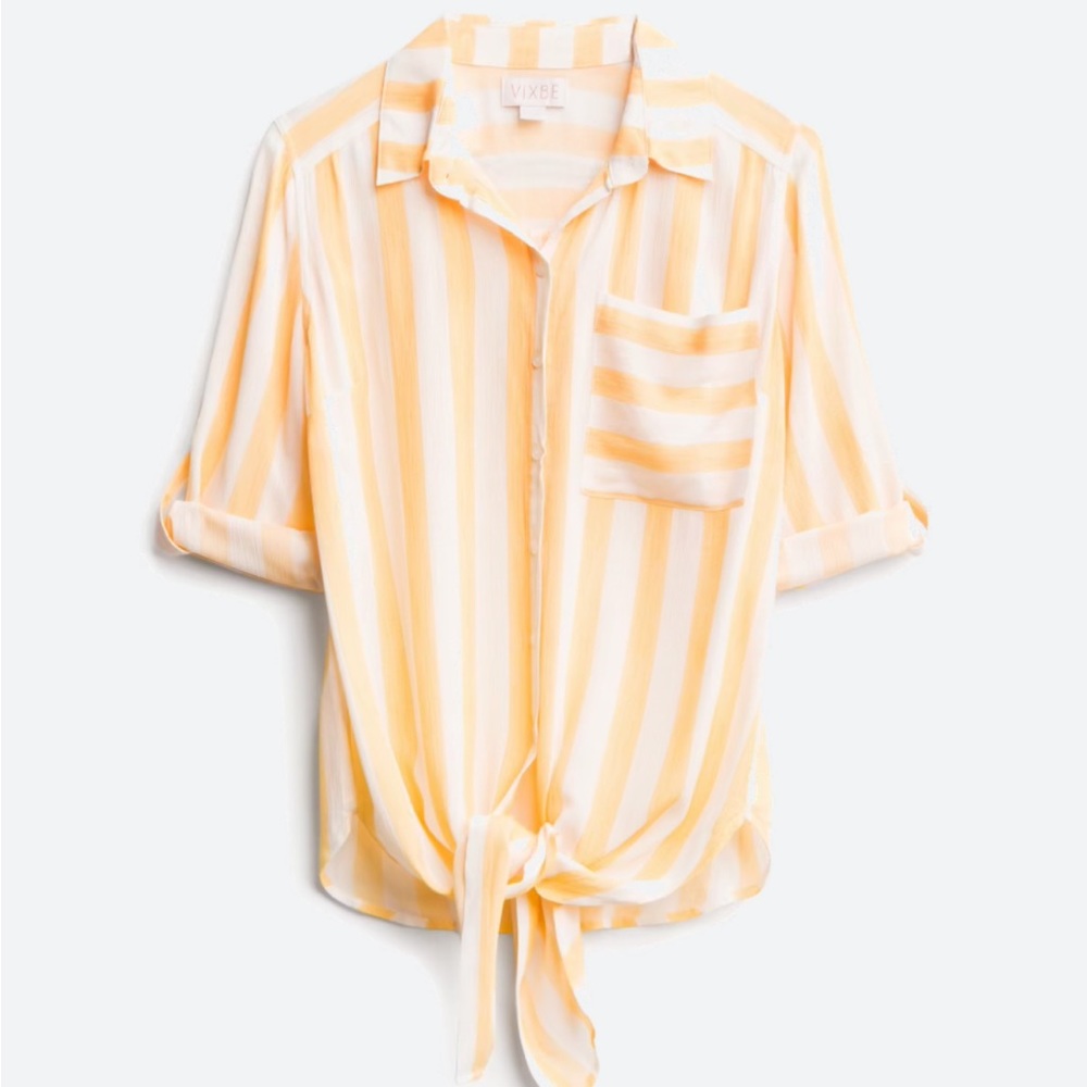 VIXBE- Thompkins Tie Front Top- size small